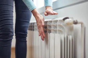Portland OR homeowner checking heater when furnace stops working